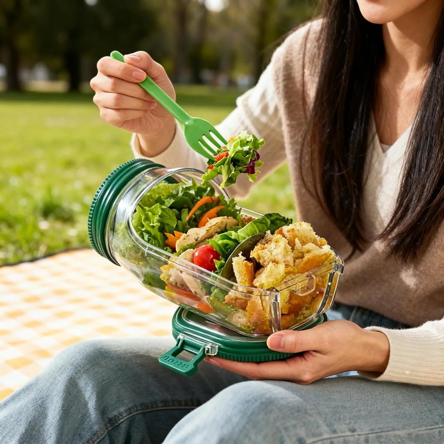 Leakproof Side-Open Meal Prep Jar