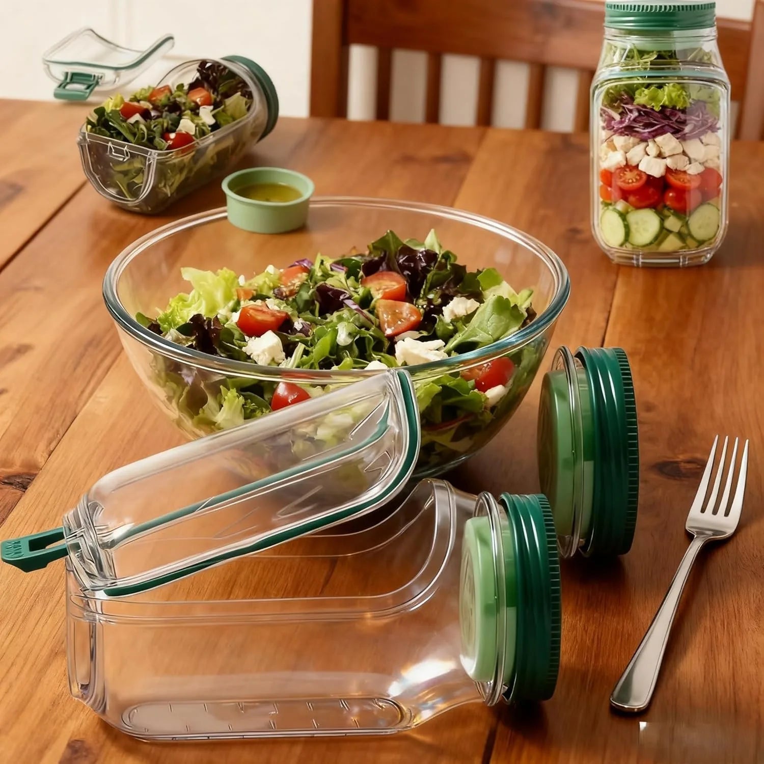 Leakproof Side-Open Meal Prep Jar