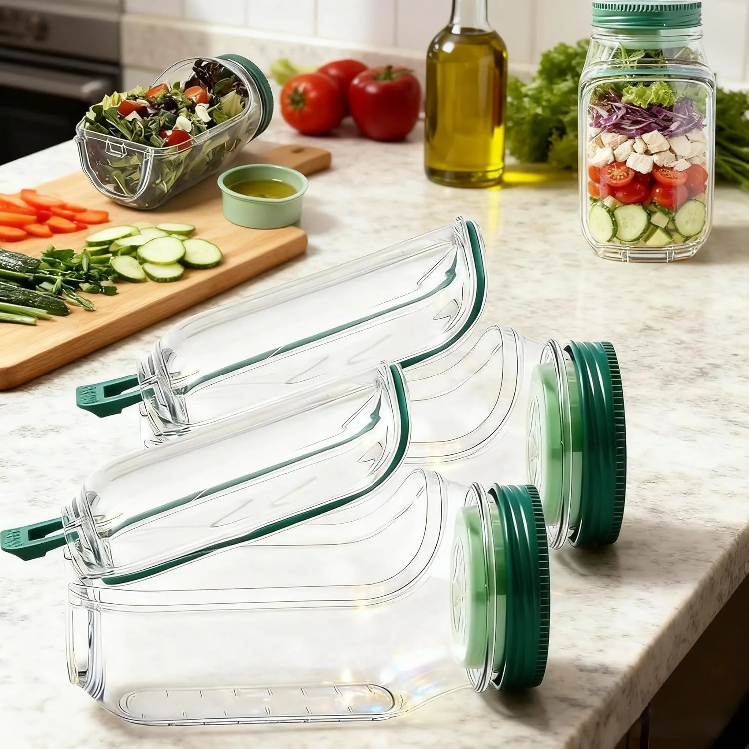 Leakproof Side-Open Meal Prep Jar